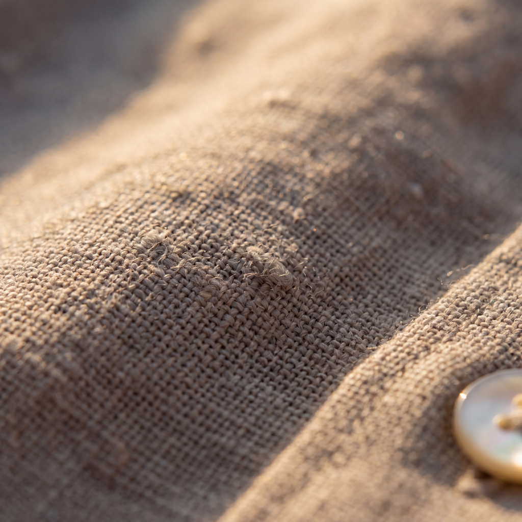 Linen Long Sleeve Shirt in Classic White