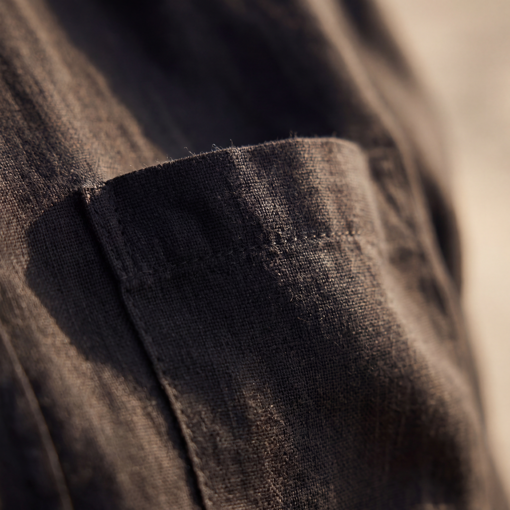 Linen Long Sleeve Shirt in Classic White