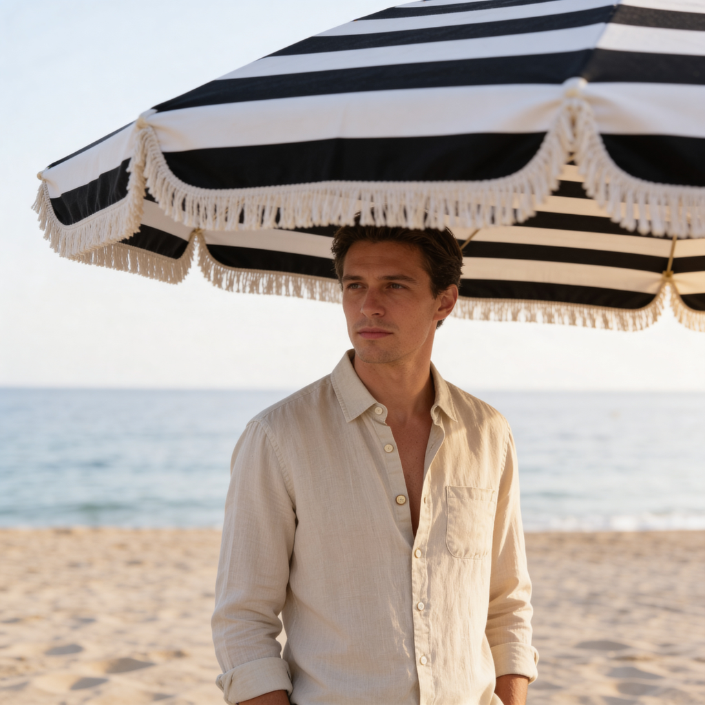 Linen Long Sleeve Shirt in Classic White
