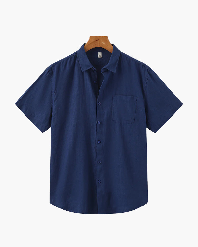 Linen Short Sleeve Shirt for Men