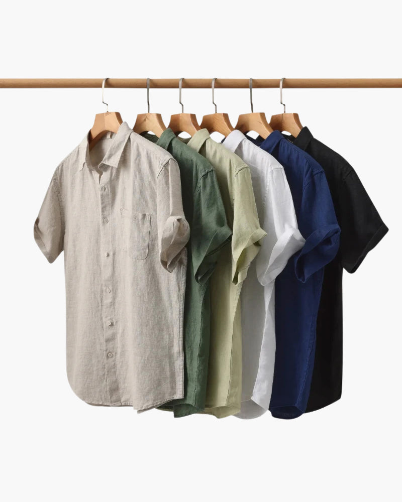 Linen Short Sleeve Shirt for Men