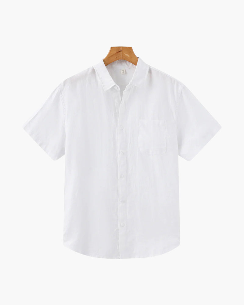 Linen Short Sleeve Shirt for Men