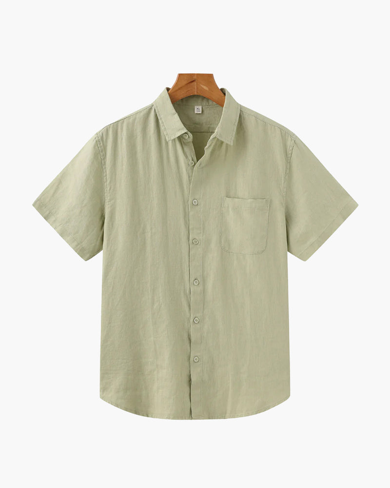 Linen Short Sleeve Shirt for Men