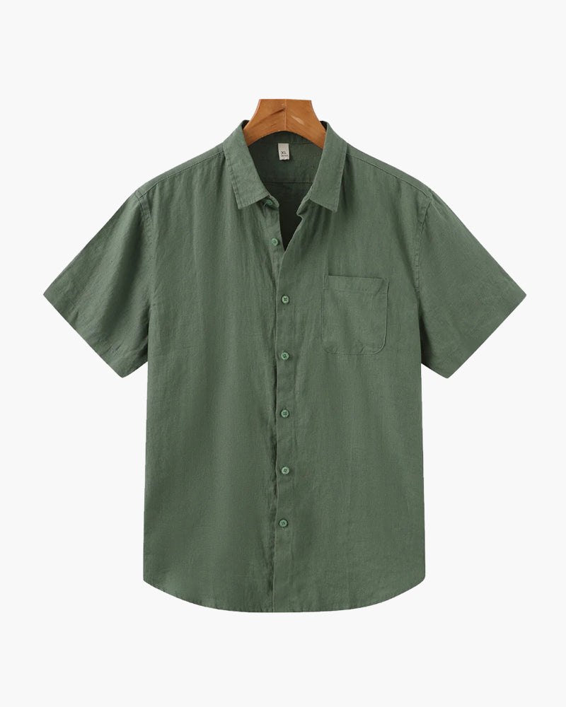 Linen Short Sleeve Shirt for Men