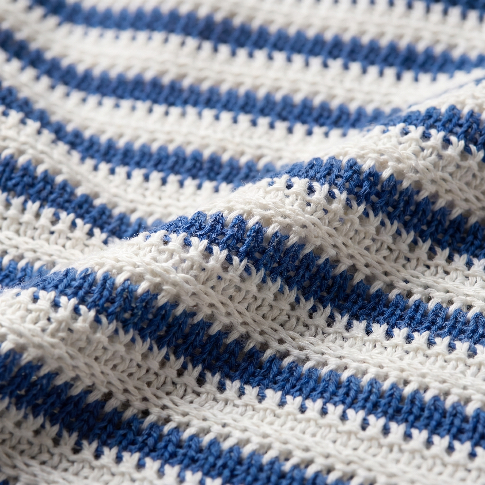 Open Knit Stripe Resort Shirt in Soft Beige