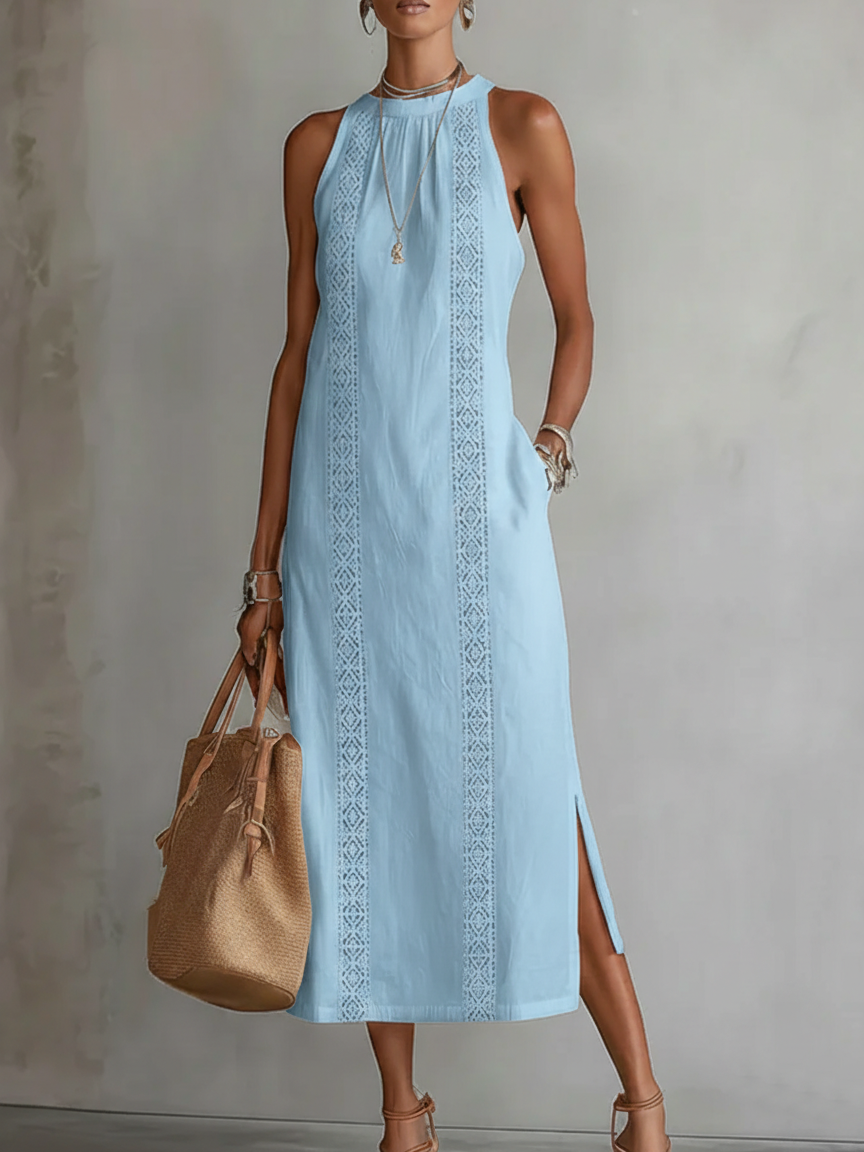 Clara Silk Midi Dress in Ivory