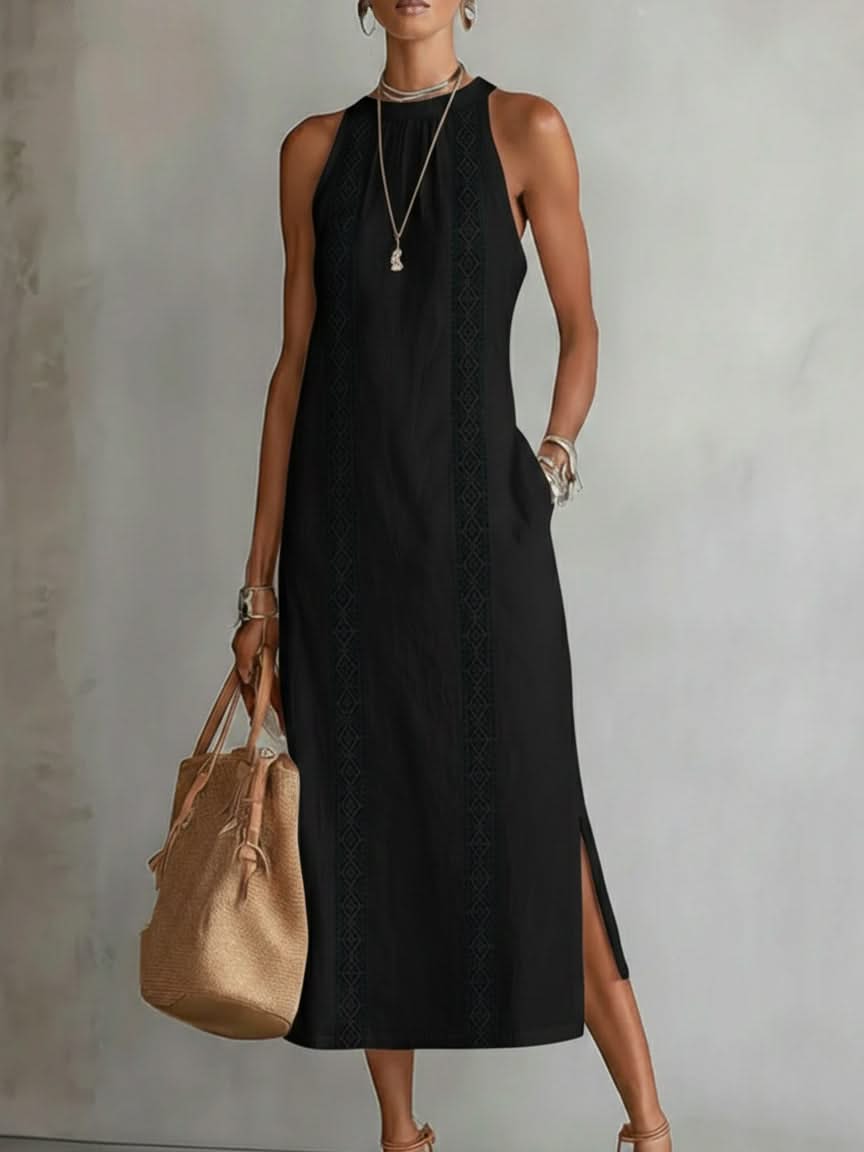 Clara Silk Midi Dress in Ivory