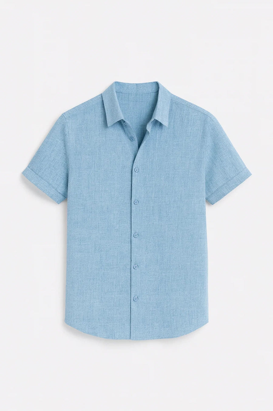 Men's Short Sleeve Classic Collar Shirt in Summer White