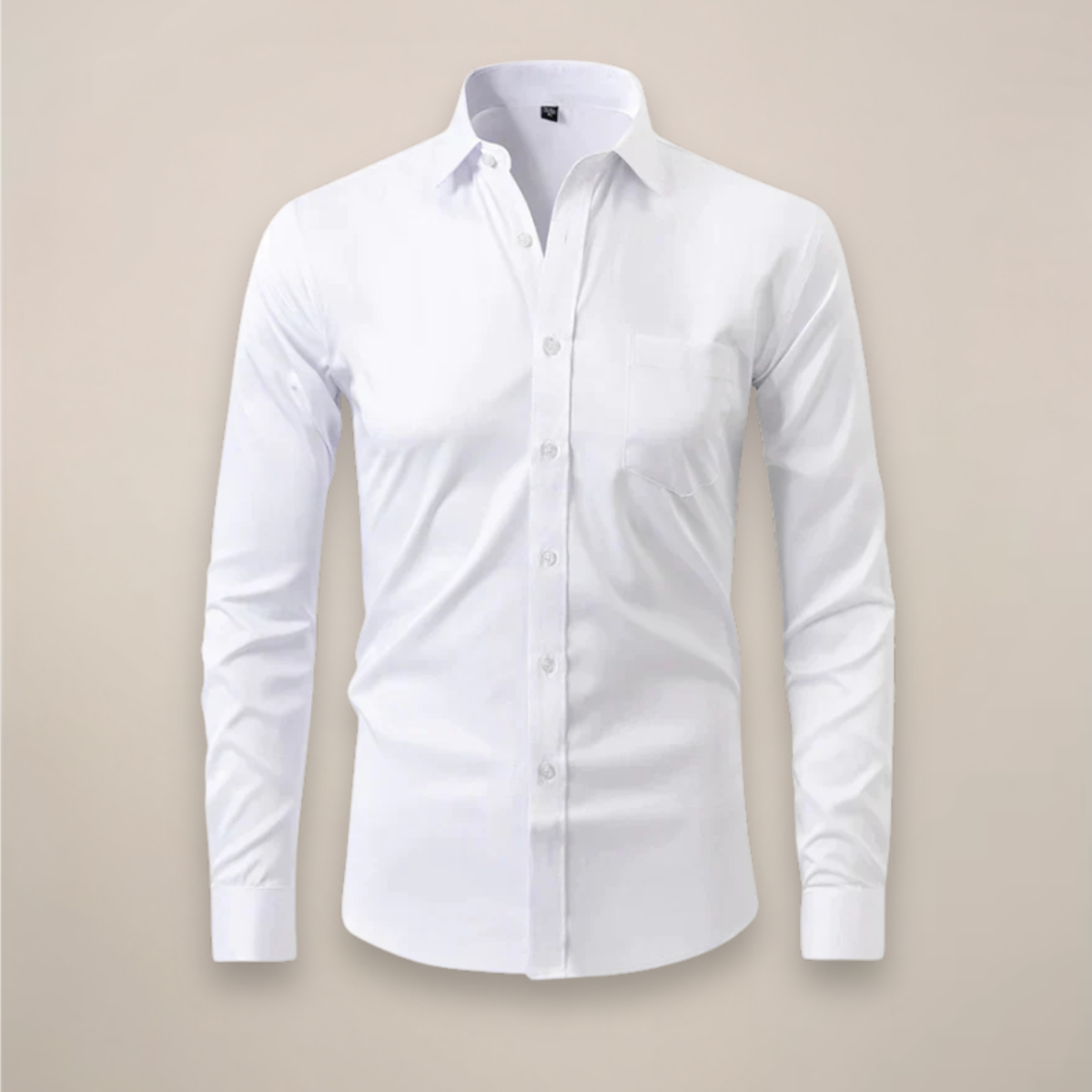 Structured Fit Long Sleeve Shirt in Classic White