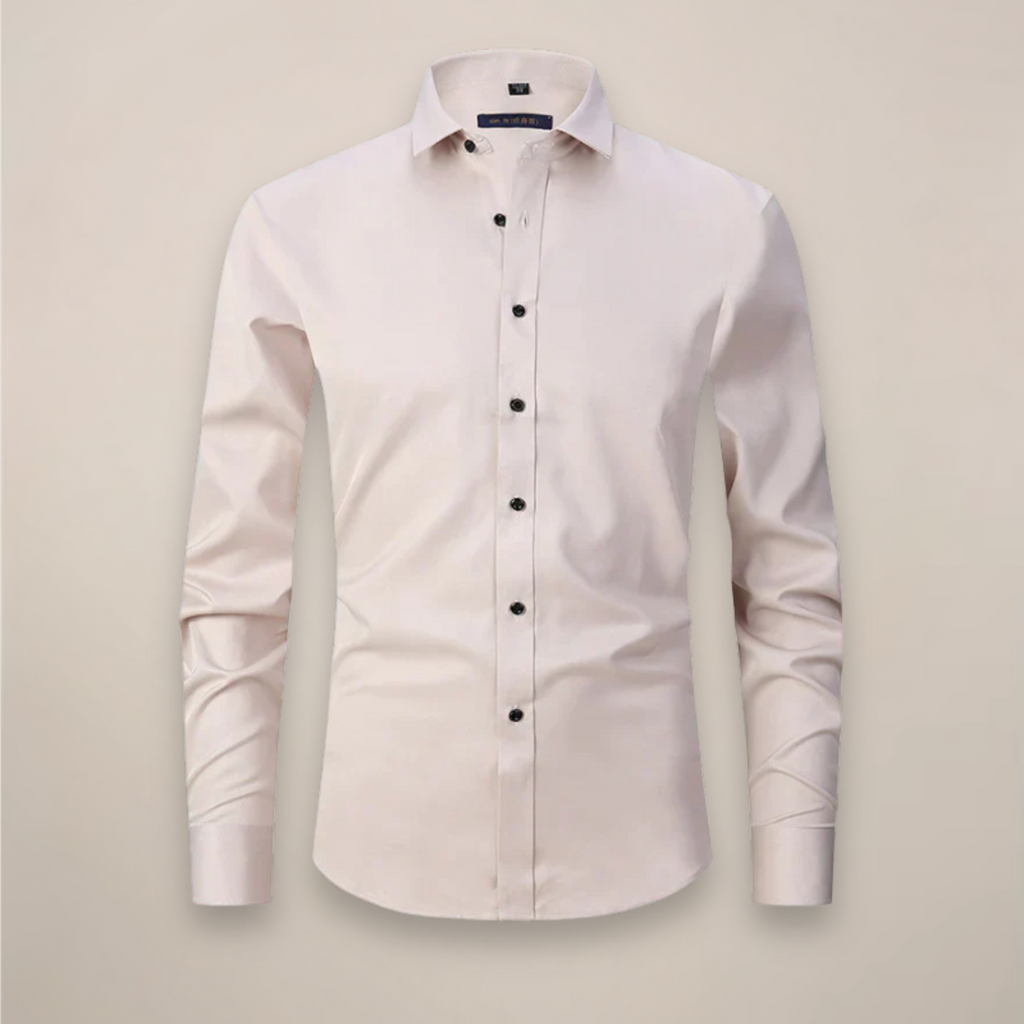 Structured Fit Long Sleeve Shirt in Classic White
