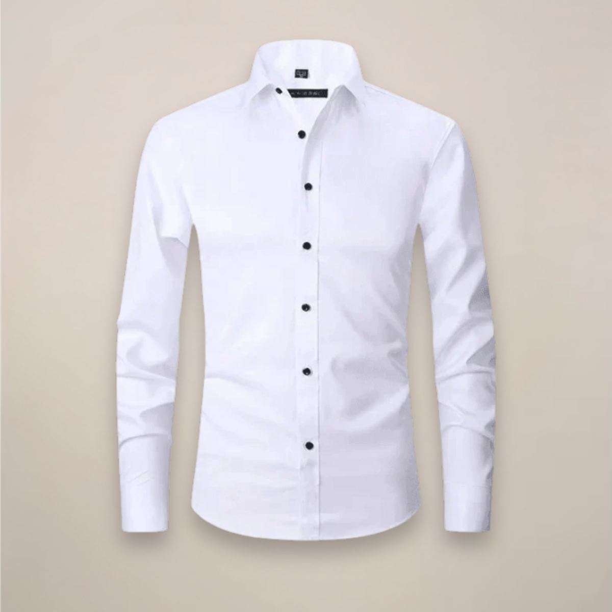 Structured Fit Long Sleeve Shirt in Classic White