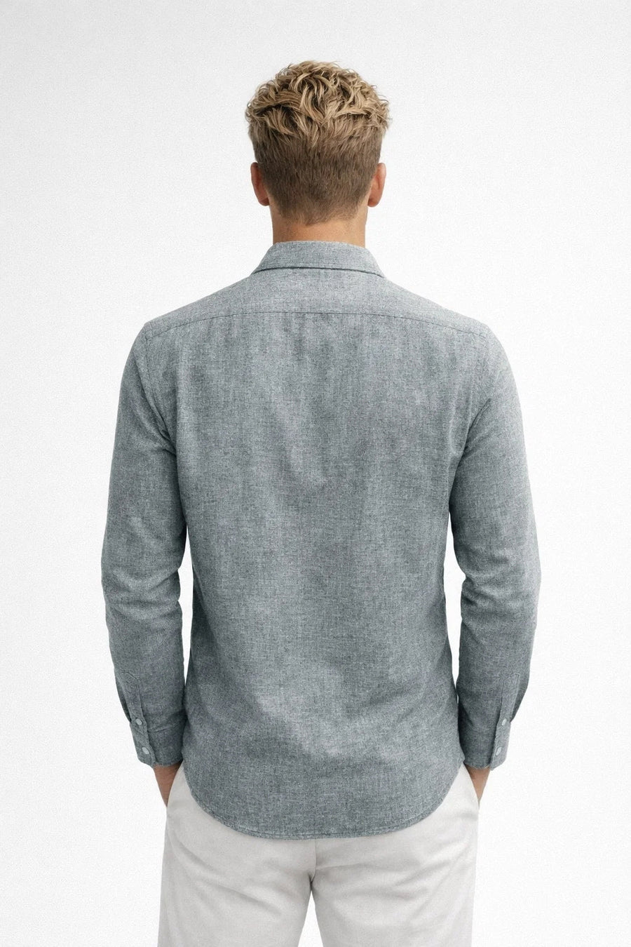 Men's Classic Collar Summer Shirt in Soft Blue
