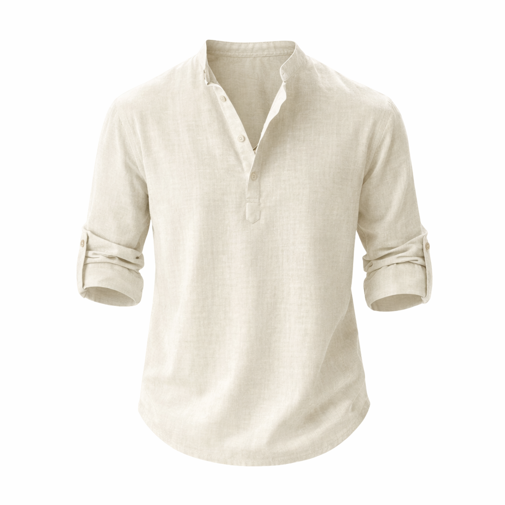 Men's Relaxed Fit Summer Shirt in Classic White