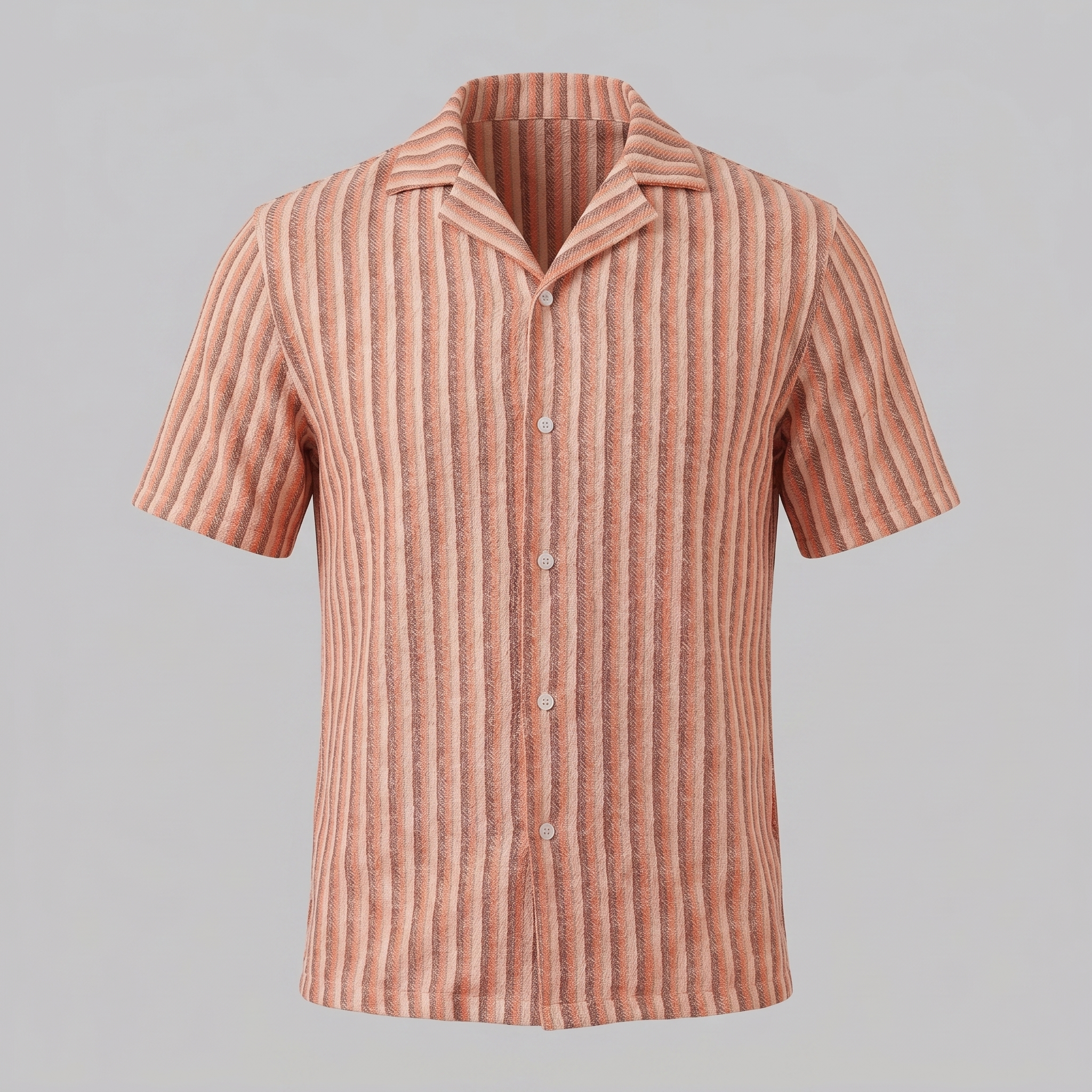 Men's Vertical Stripe Resort Shirt in Summer Palette