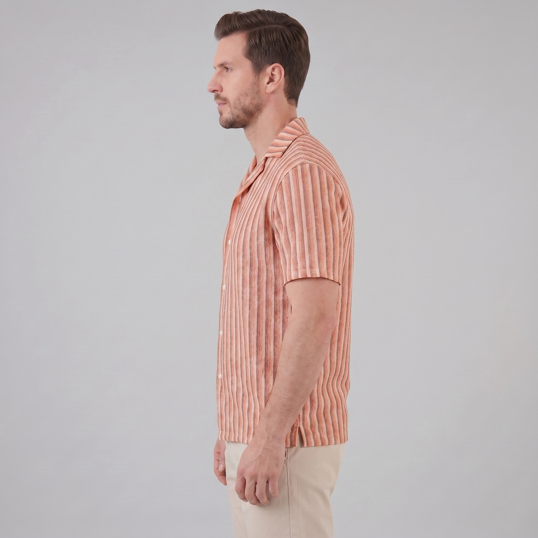 Men's Vertical Stripe Resort Shirt in Summer Palette