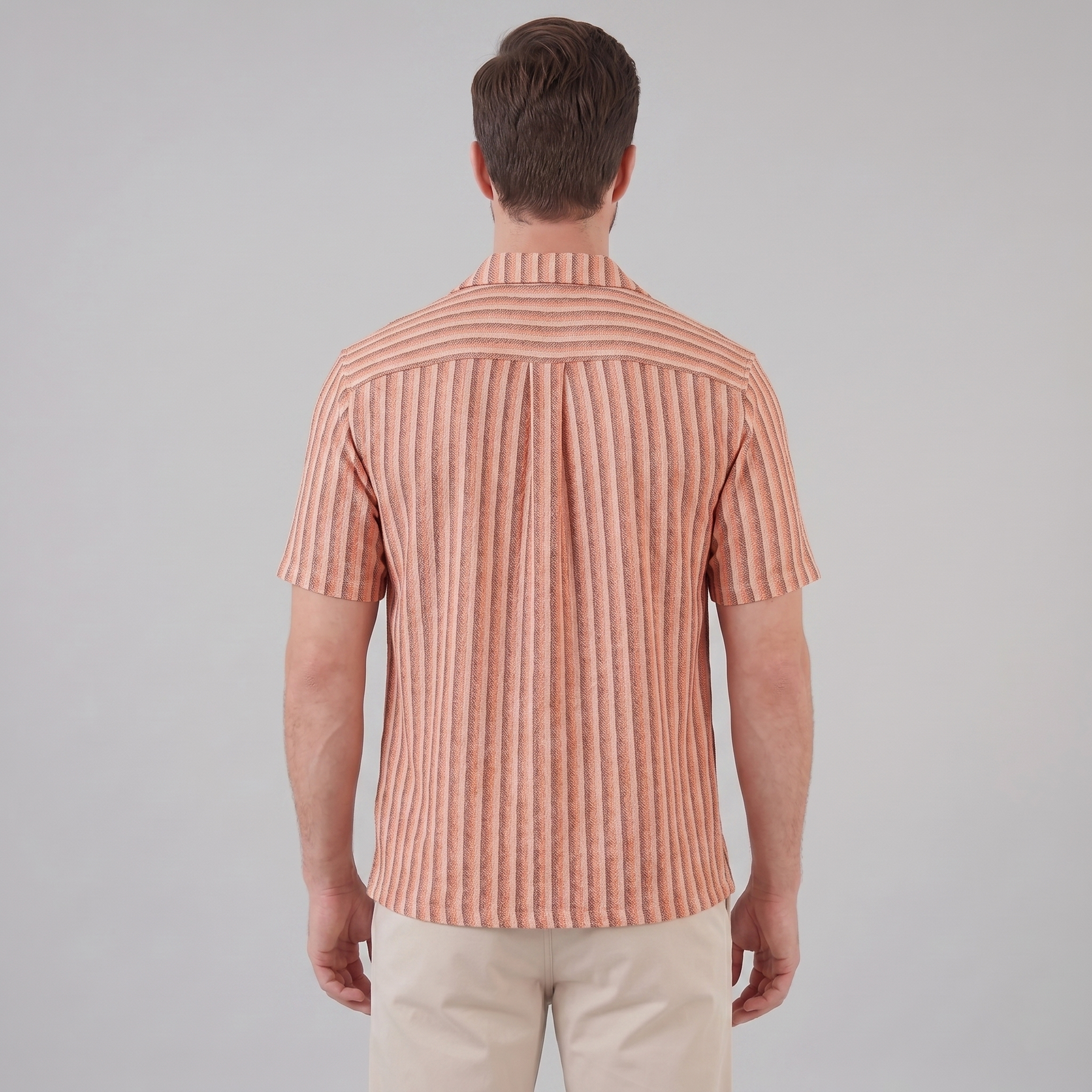 Men's Vertical Stripe Resort Shirt in Summer Palette