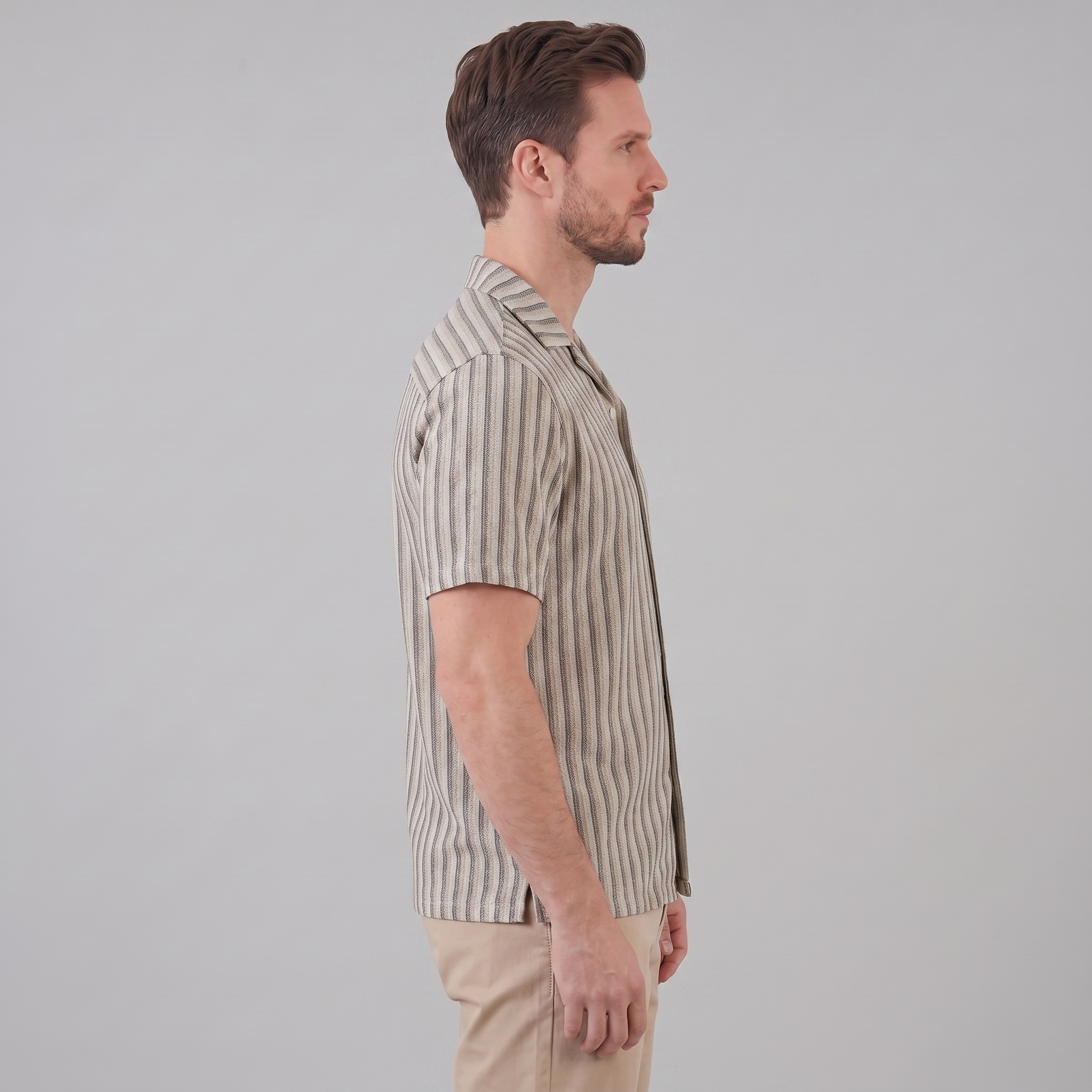 Men's Vertical Stripe Resort Shirt in Summer Palette