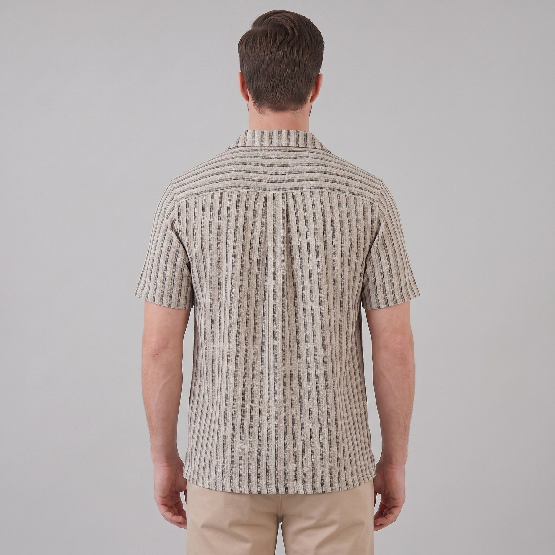 Men's Vertical Stripe Resort Shirt in Summer Palette