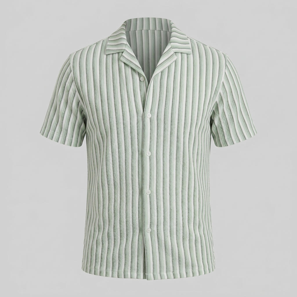 Men's Vertical Stripe Resort Shirt in Summer Palette