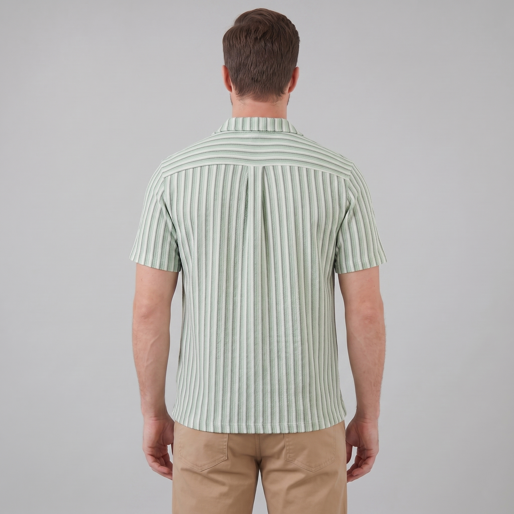 Men's Vertical Stripe Resort Shirt in Summer Palette