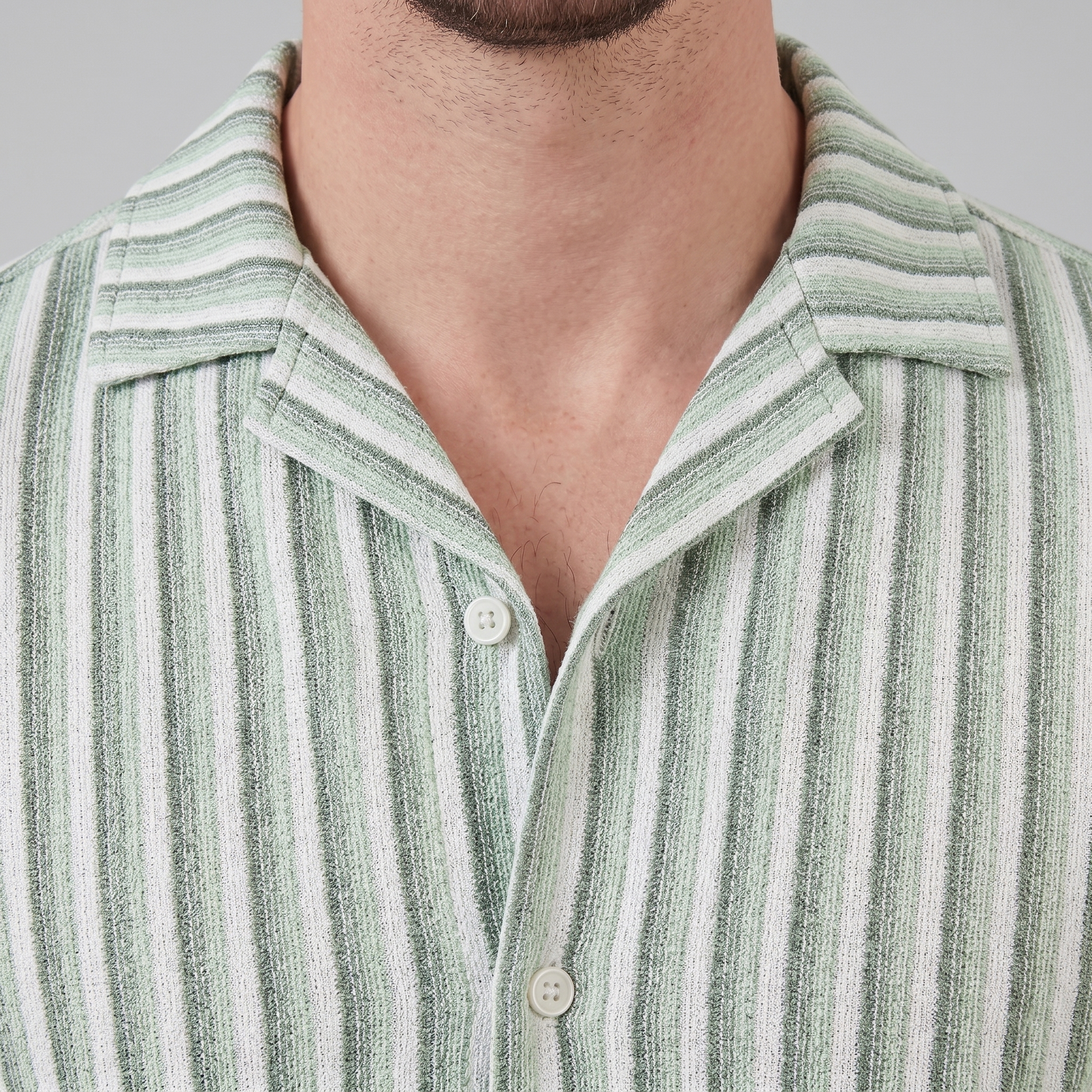 Men's Vertical Stripe Resort Shirt in Summer Palette