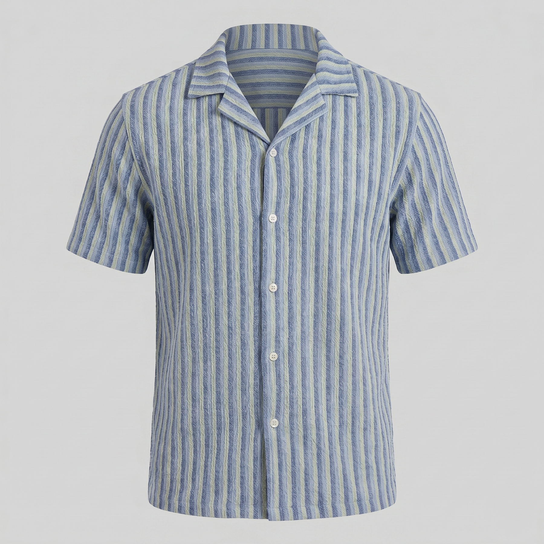 Men's Vertical Stripe Resort Shirt in Summer Palette