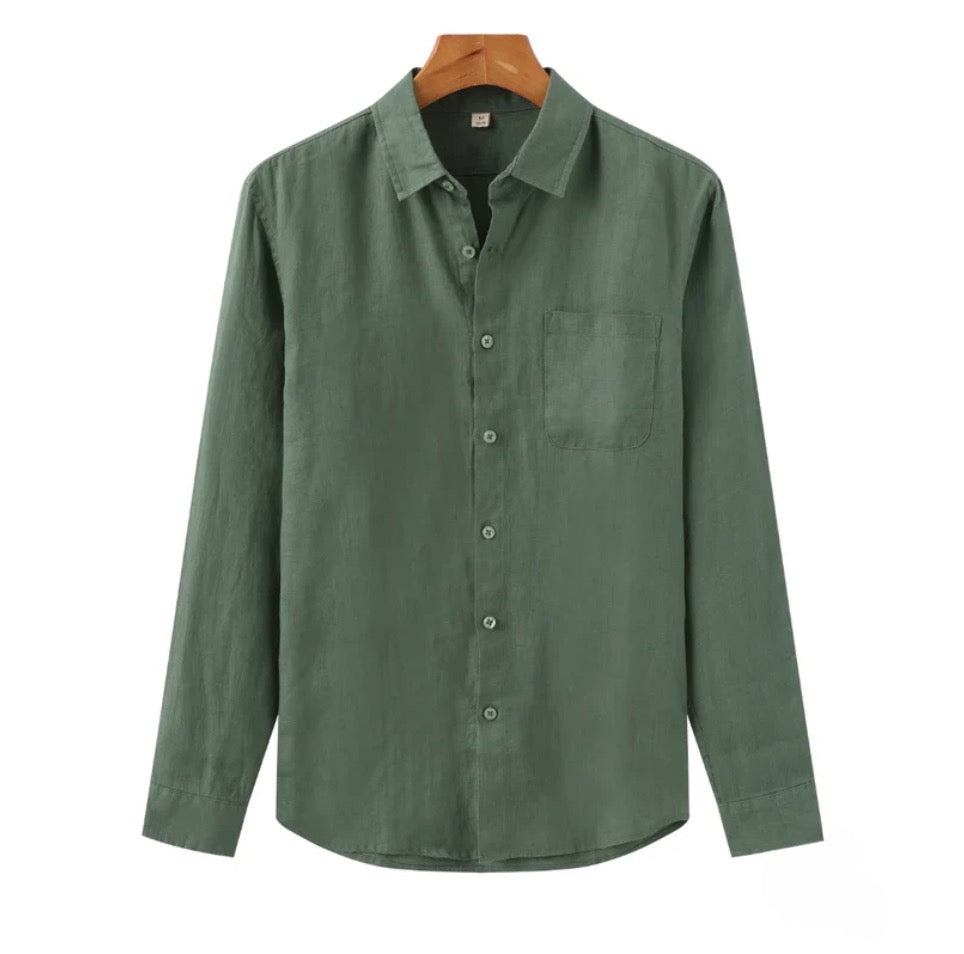 Men's Long Sleeve Comfort Shirt in Classic Blue
