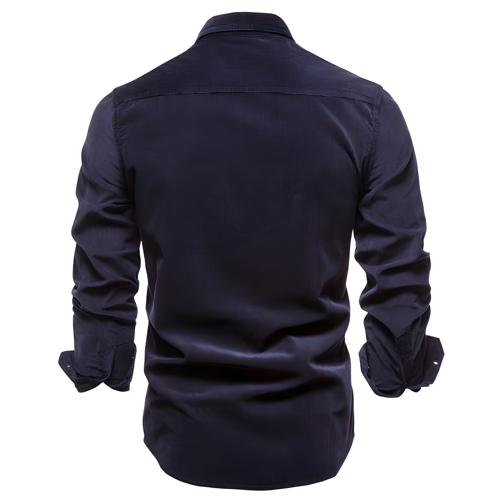 Men's Long Sleeve Blouse with Chest Pockets