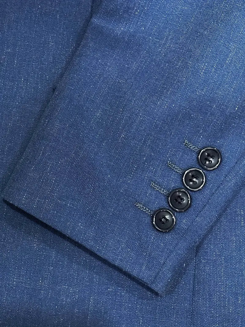 Men's Slim Fit Blazer and Trousers in Summer Grey