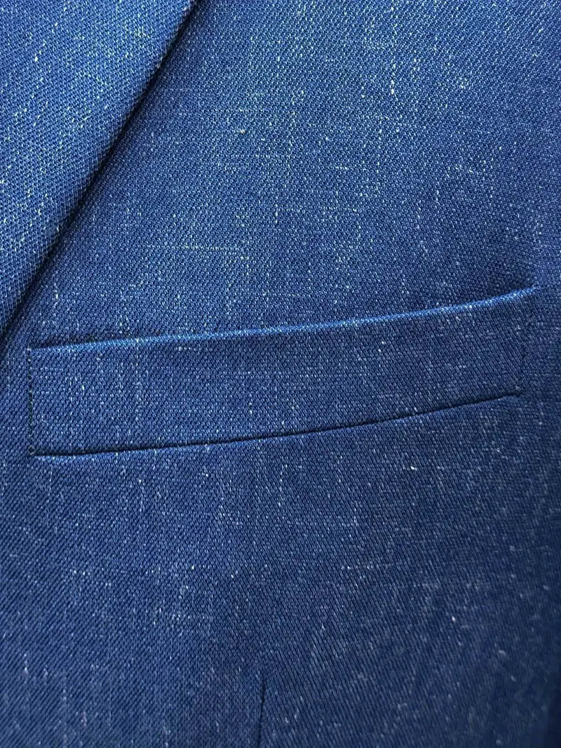 Men's Slim Fit Blazer and Trousers in Summer Grey