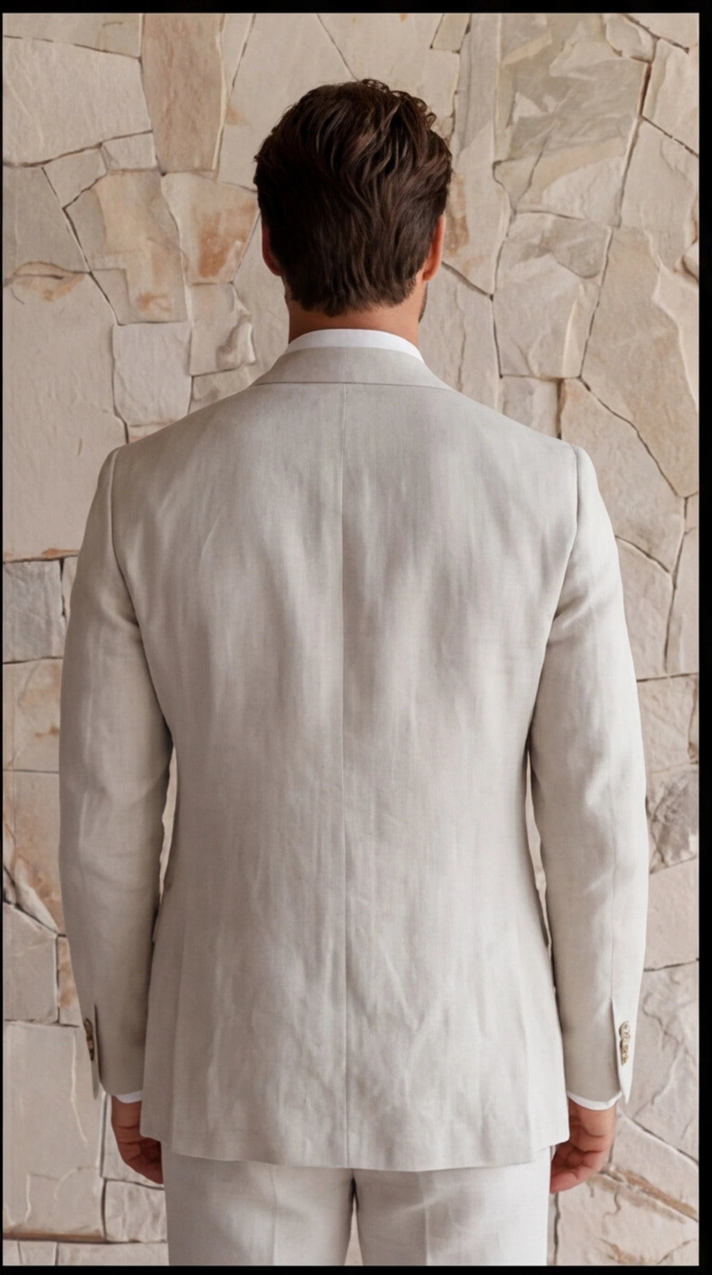 Men's Slim Fit Blazer and Trousers in Summer Grey