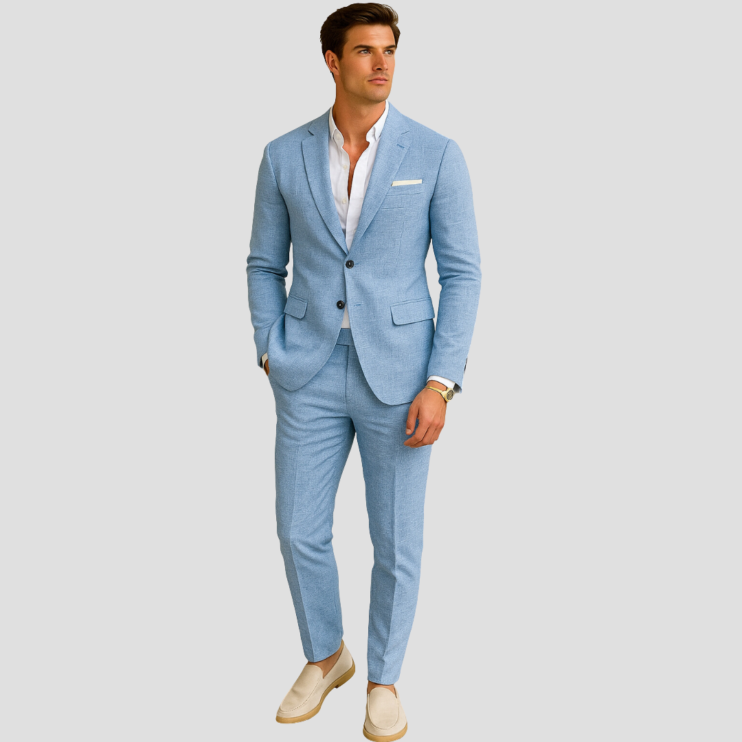 Men's Tapered Fit Two-Piece Summer Suit