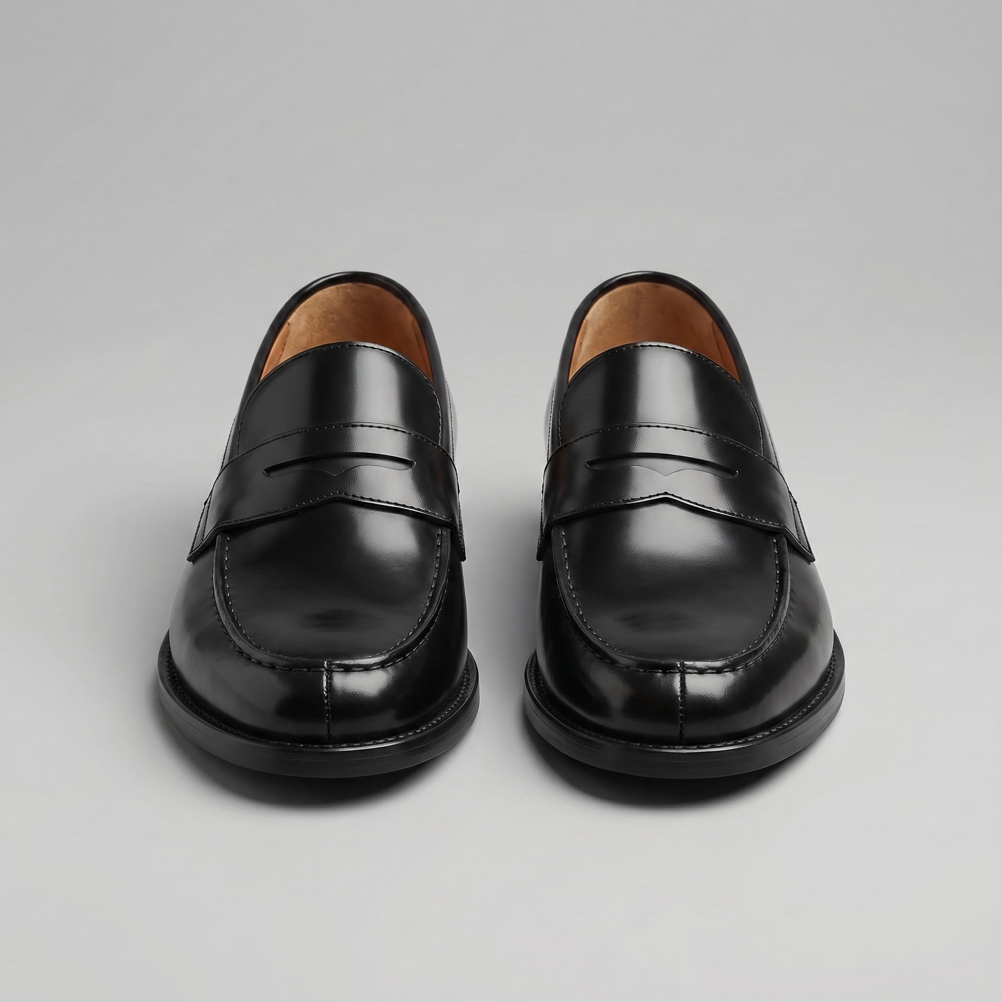 Men's Leather Penny Loafers in Classic Brown