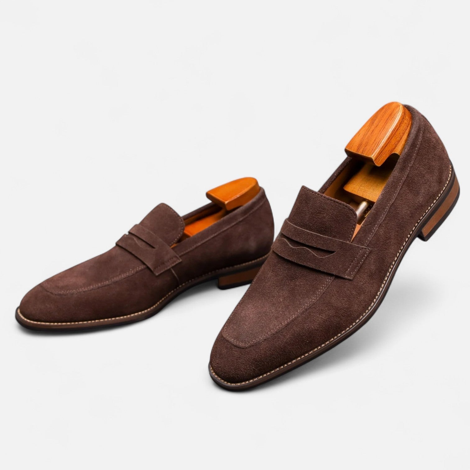 Classic Penny Loafers in Timeless Brown