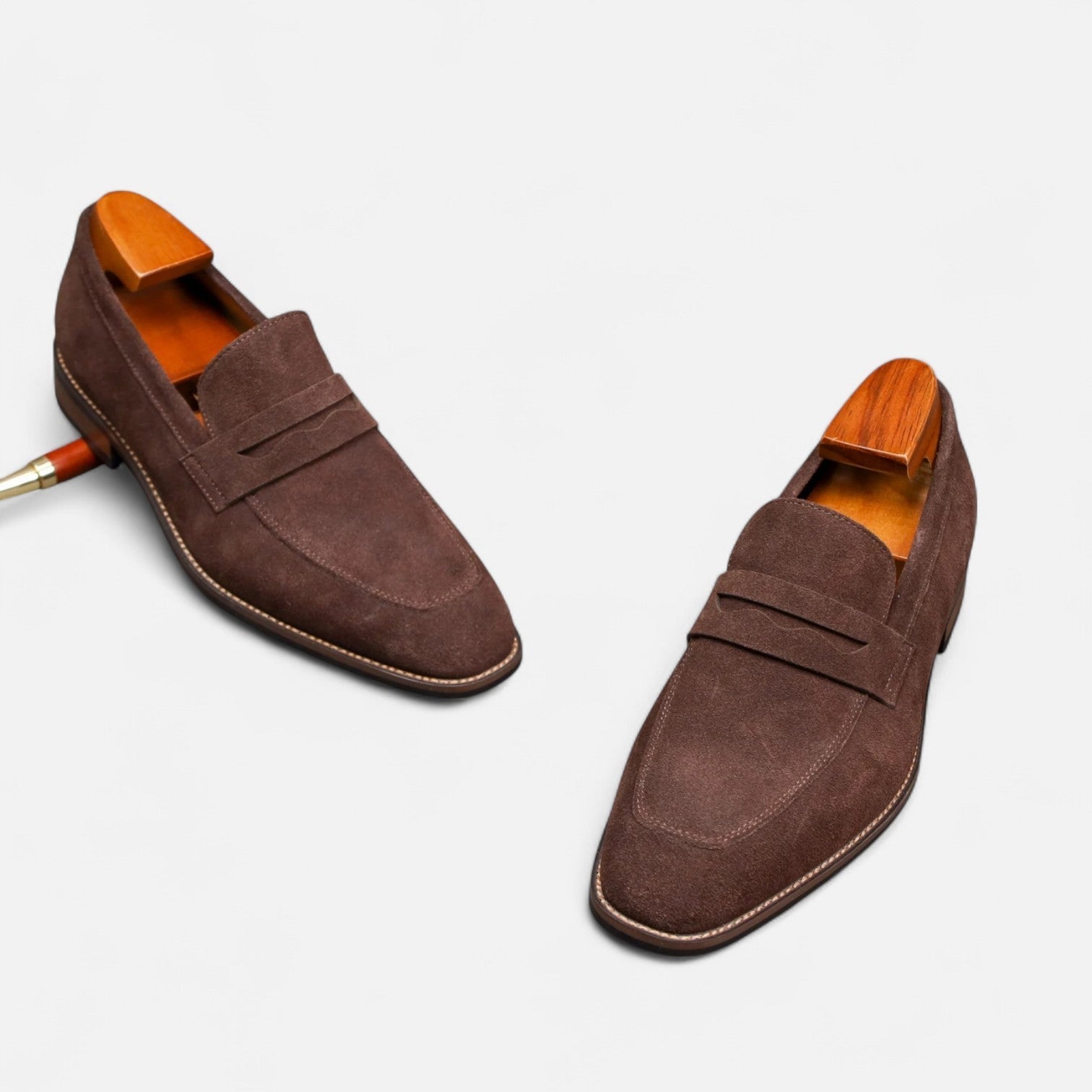 Classic Penny Loafers in Timeless Brown