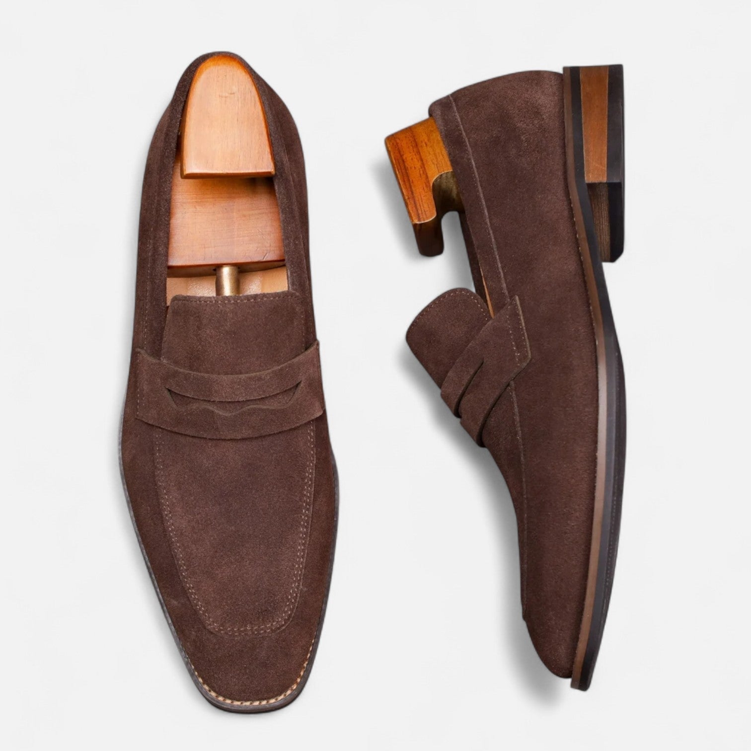 Classic Penny Loafers in Timeless Brown