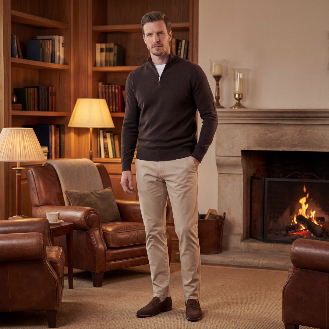 Classic Penny Loafers in Timeless Brown