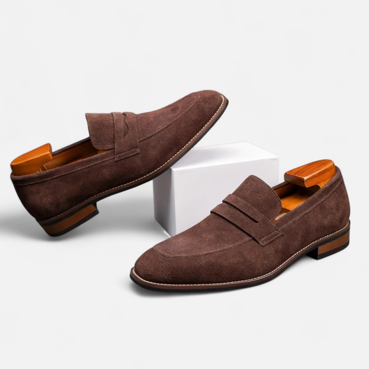 Classic Penny Loafers in Timeless Brown