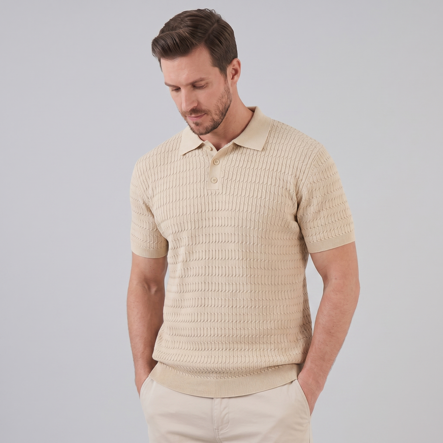 Refined Long Sleeve Polo in Classic Fit