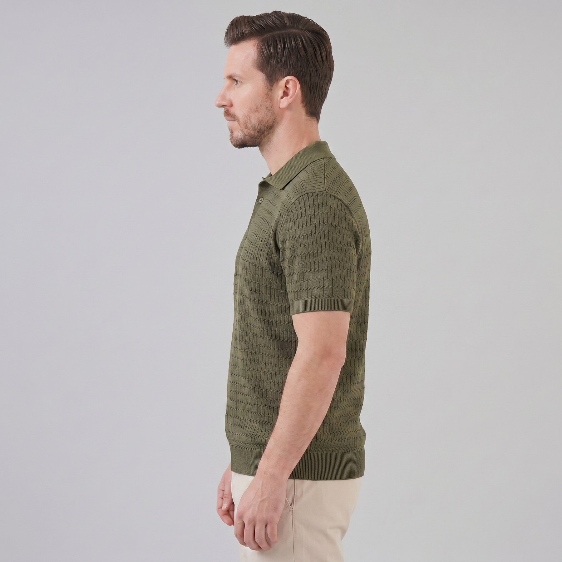 Refined Long Sleeve Polo in Classic Fit