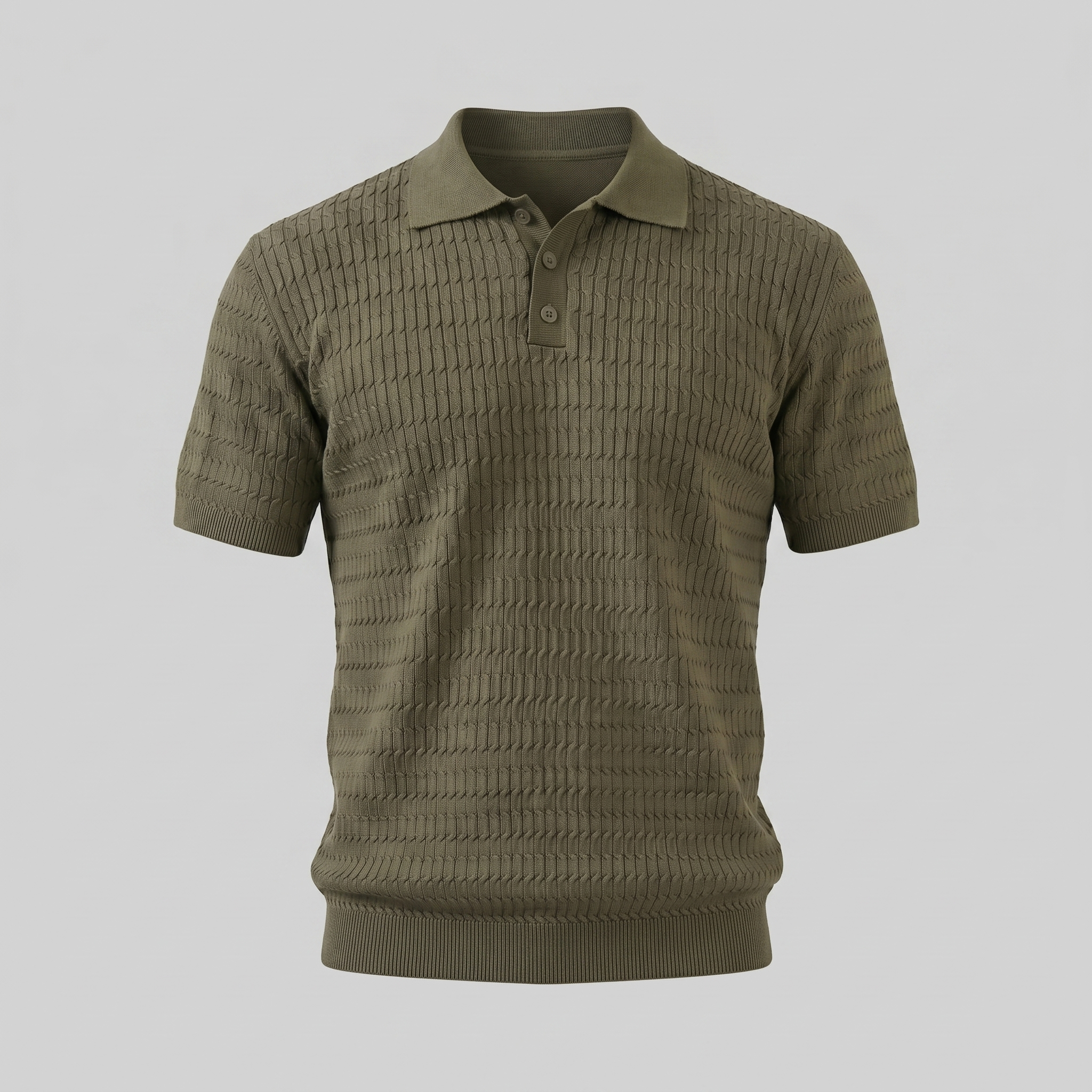 Slim Fit Long Sleeve Polo in Classic Navy