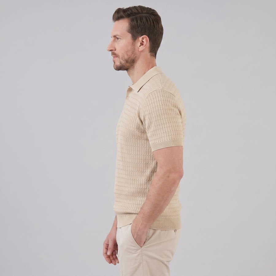 Refined Long Sleeve Polo in Classic Fit