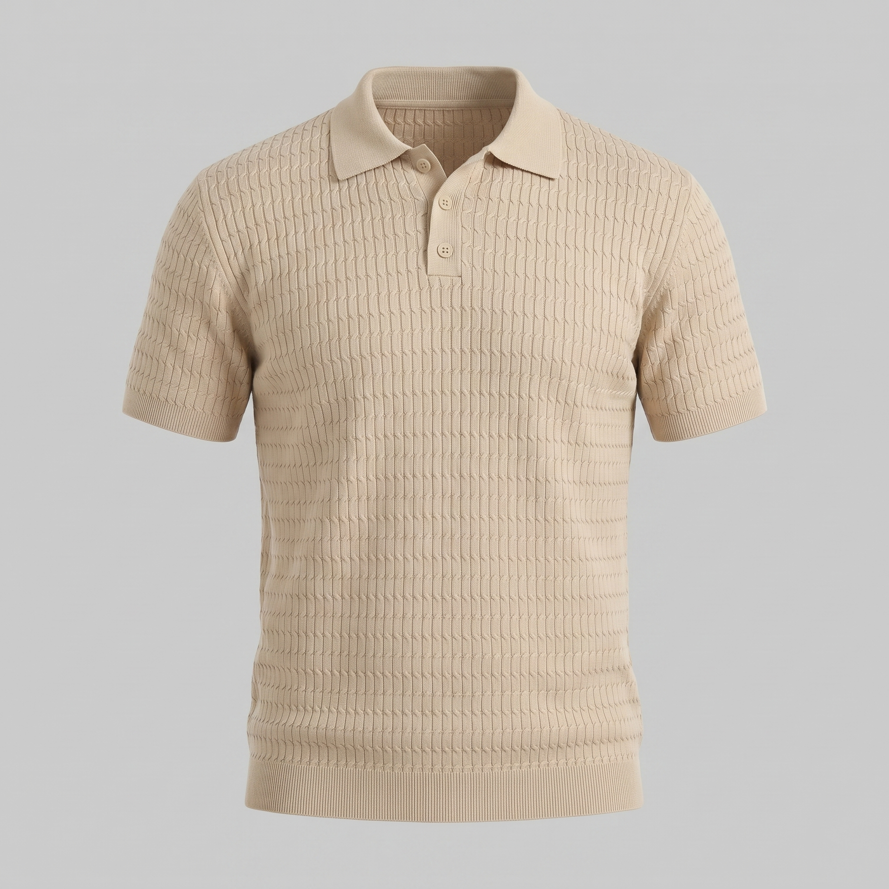 Slim Fit Long Sleeve Polo in Classic Navy
