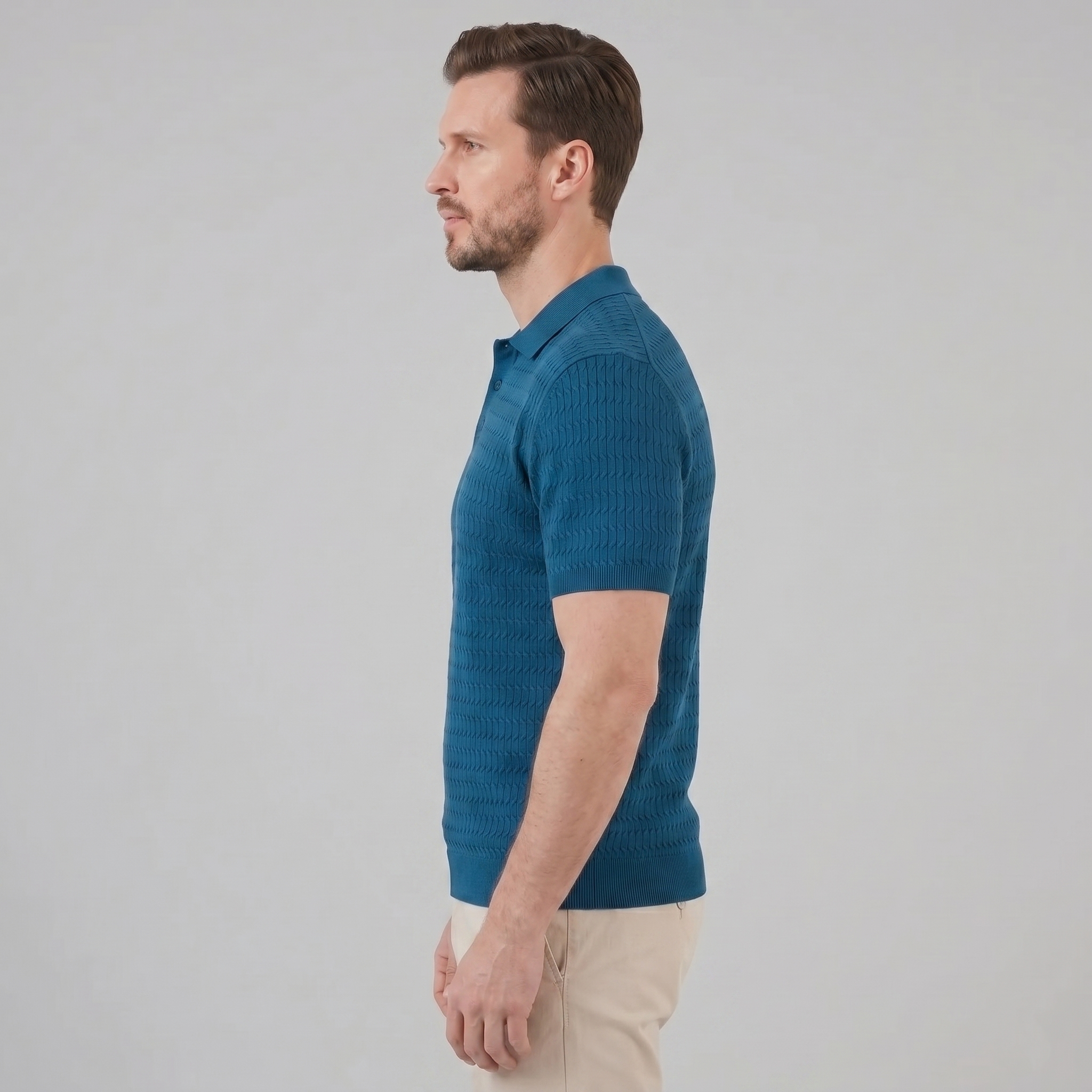 Refined Long Sleeve Polo in Classic Fit