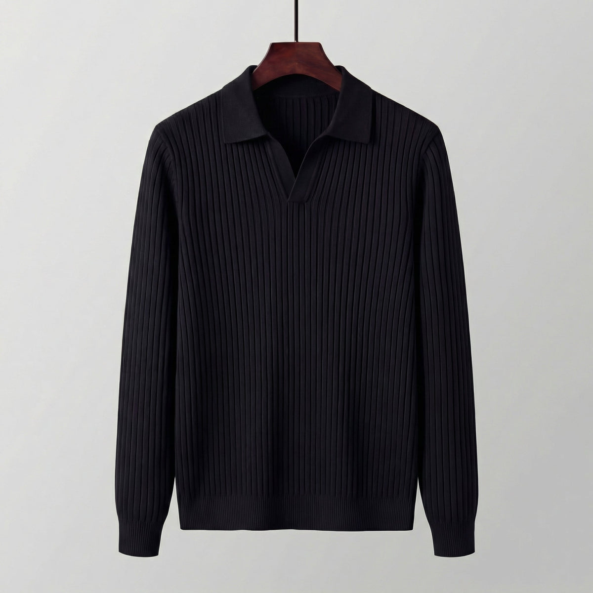 Timeless V-Neck Polo in Classic Navy