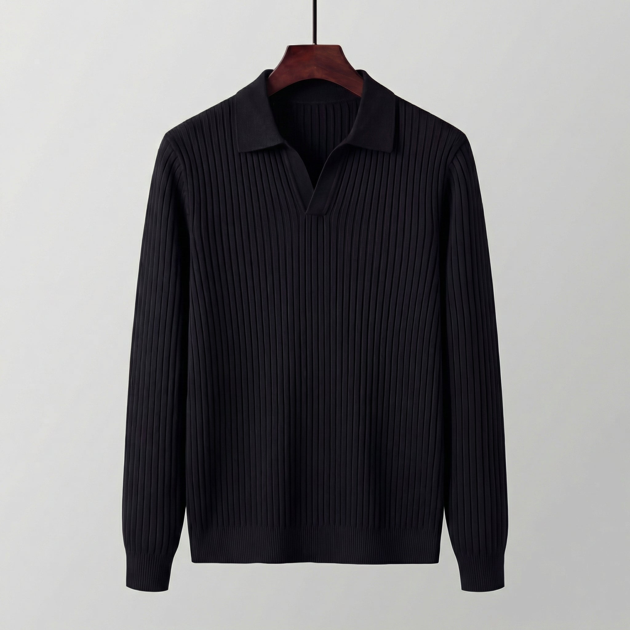 Timeless V-Neck Polo in Classic Navy