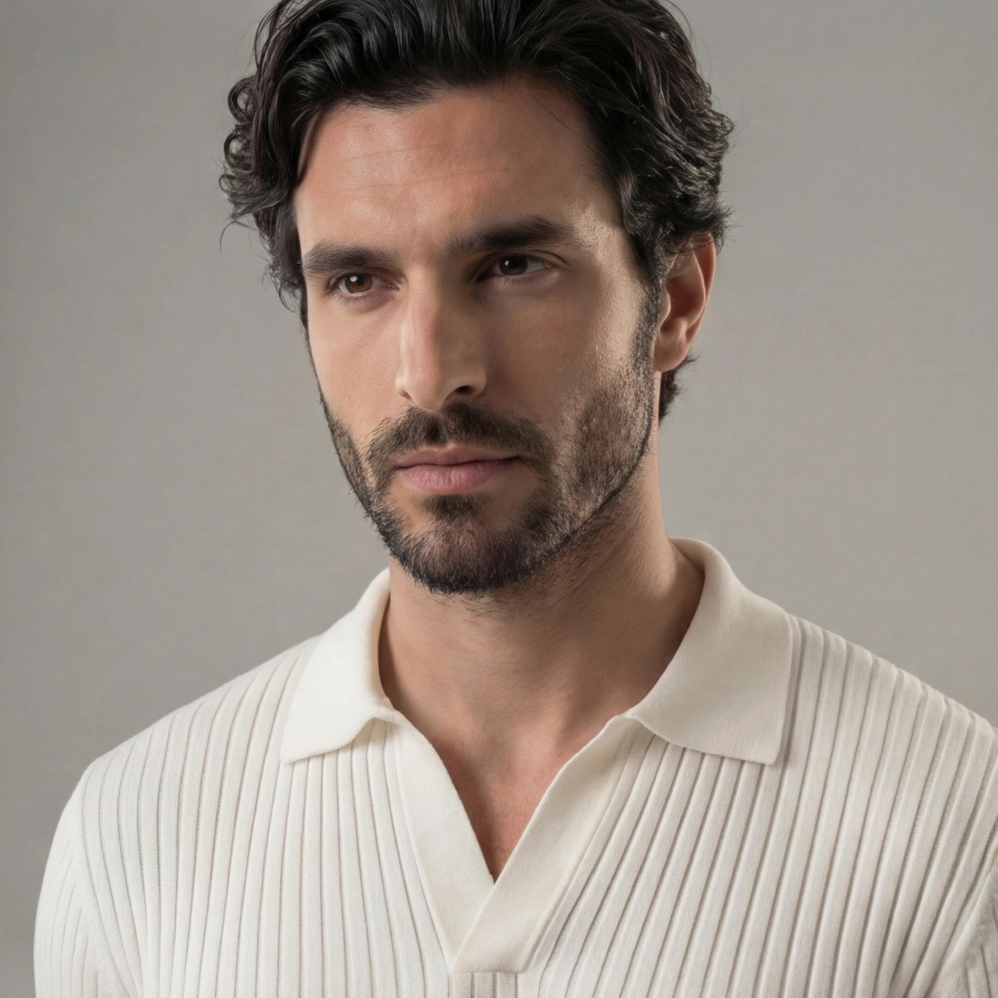 Timeless V-Neck Long Sleeve Polo