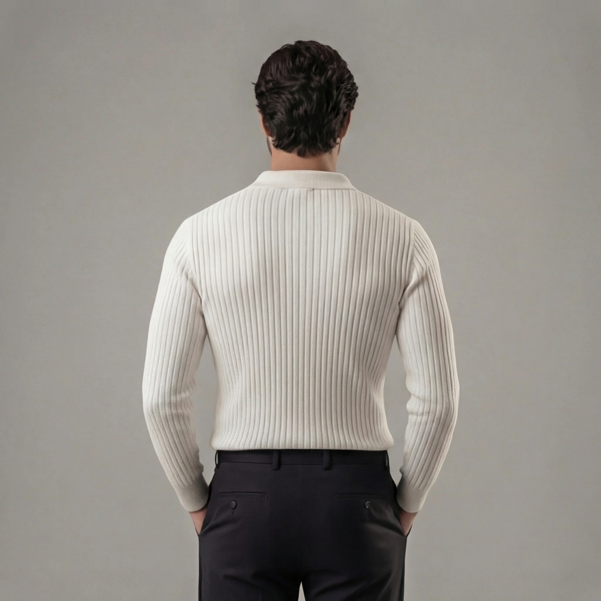 Timeless V-Neck Long Sleeve Polo
