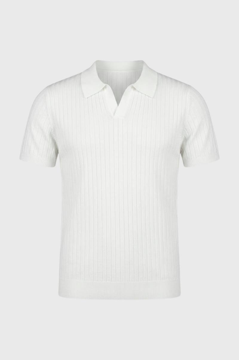 Refined Knit Polo Shirt in Classic Navy