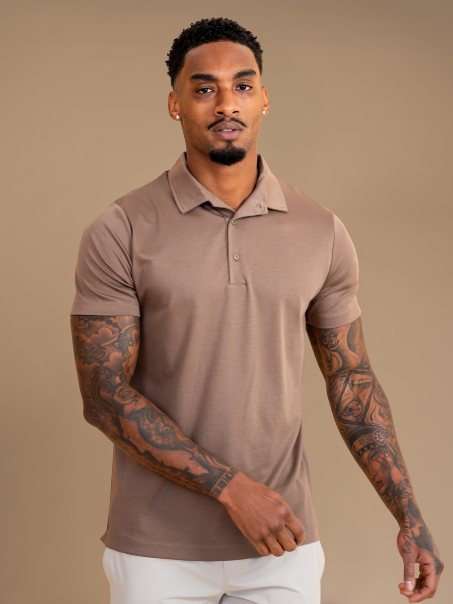 Refined Stretch Polo in Classic Navy